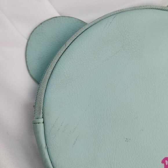 🔺️Betsey Johnson Blue Bear w/Silver Eyeglasses & Pink Lips Wristlet - Picture 5 of 9